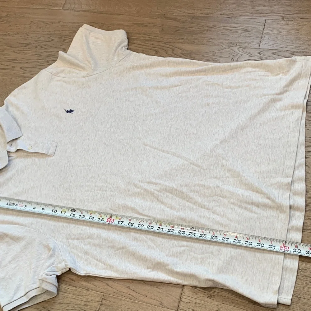 Polo by Ralph Lauren Men’s Light Heather Gray Polo with Navy Pony Size XXL - Picture 9 of 12